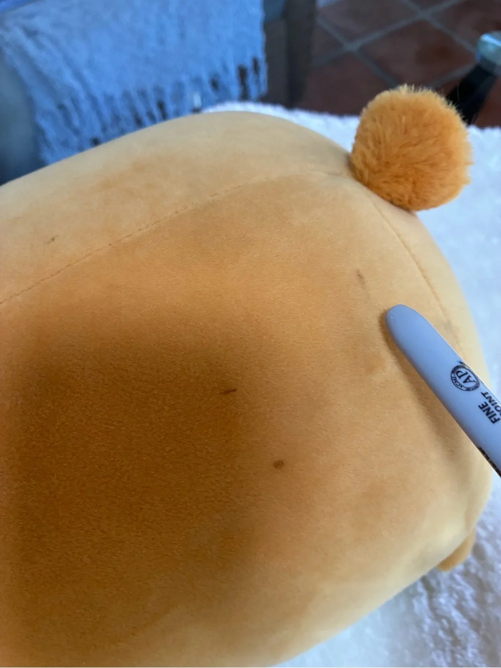 Mitchard Weighted Brown Plush Bear Pet Bed Pillow